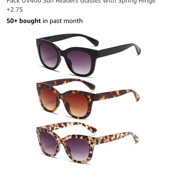 Reading Sunglasses Trio - Black, Tortoise, Gray - Picture 2 of 2